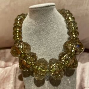 Briolettes Beaded Necklace Chunky Statement Necklace by Lyndell NY 19-23”